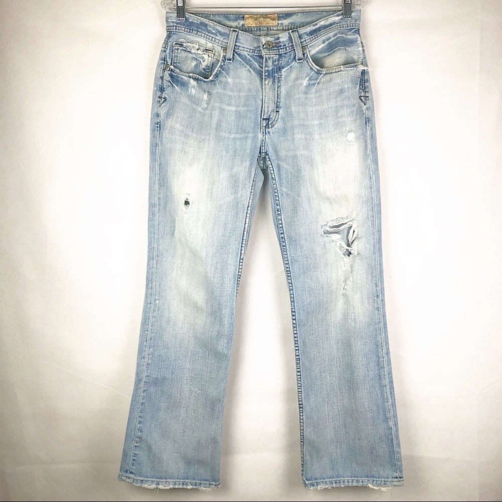 BKE Men’s Derek Super Distressed Blue Jeans
